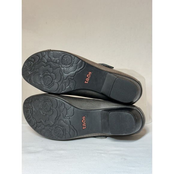 Taos Womens Mambo Leather Mary Jane Heel 1.5 " Gray Size 8 Comfort - Picture 5 of 8
